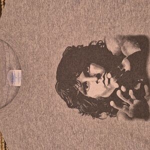 JIM MORRISON The Doors Rock Music Grey Cotton Blend Mens Medium T Shirt VTG